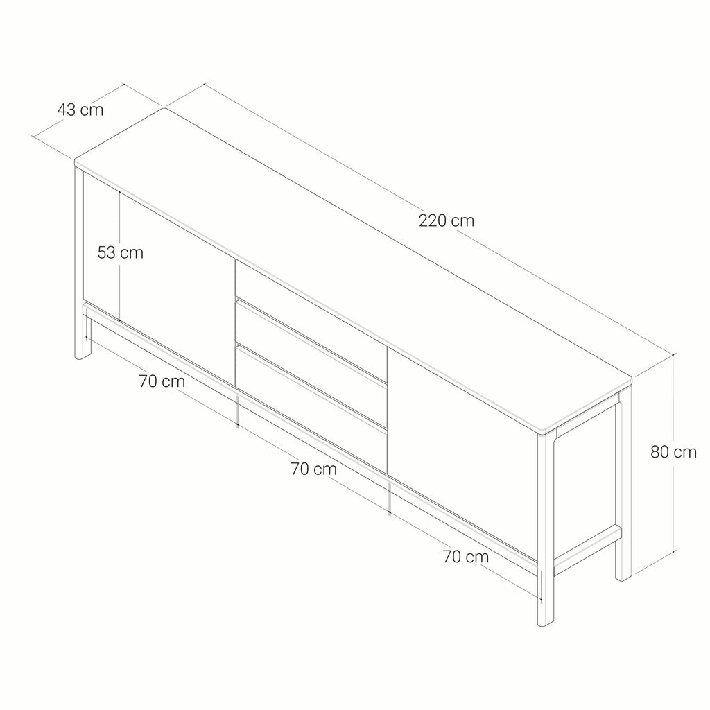 Alessa 2200 Buffet - Marri Natural