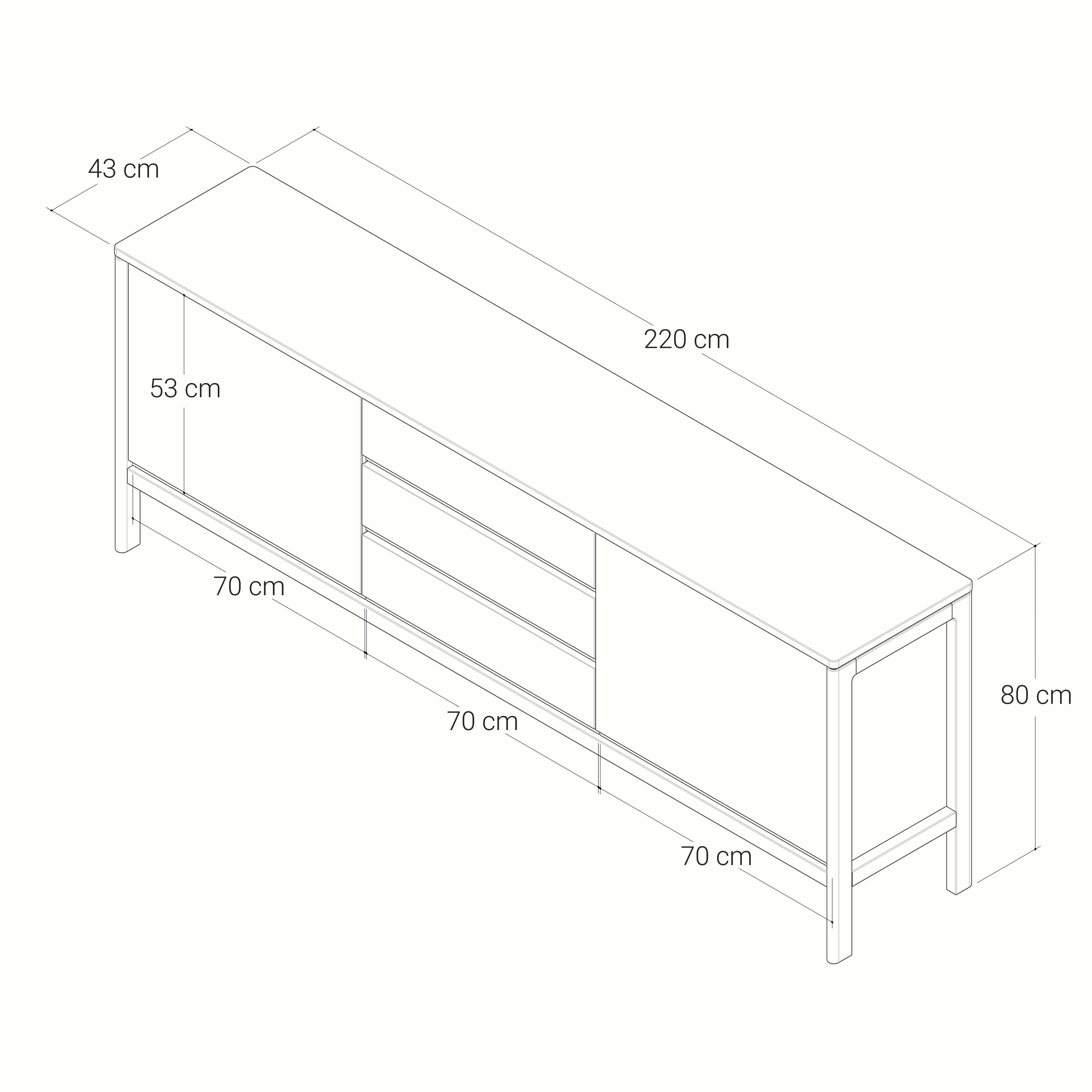 Alessa 2200 Buffet - Marri Natural