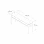Alessa 1600 Console Table - Wormy Chestnut