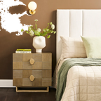 Alton Bedside Table - Large Antique Gold