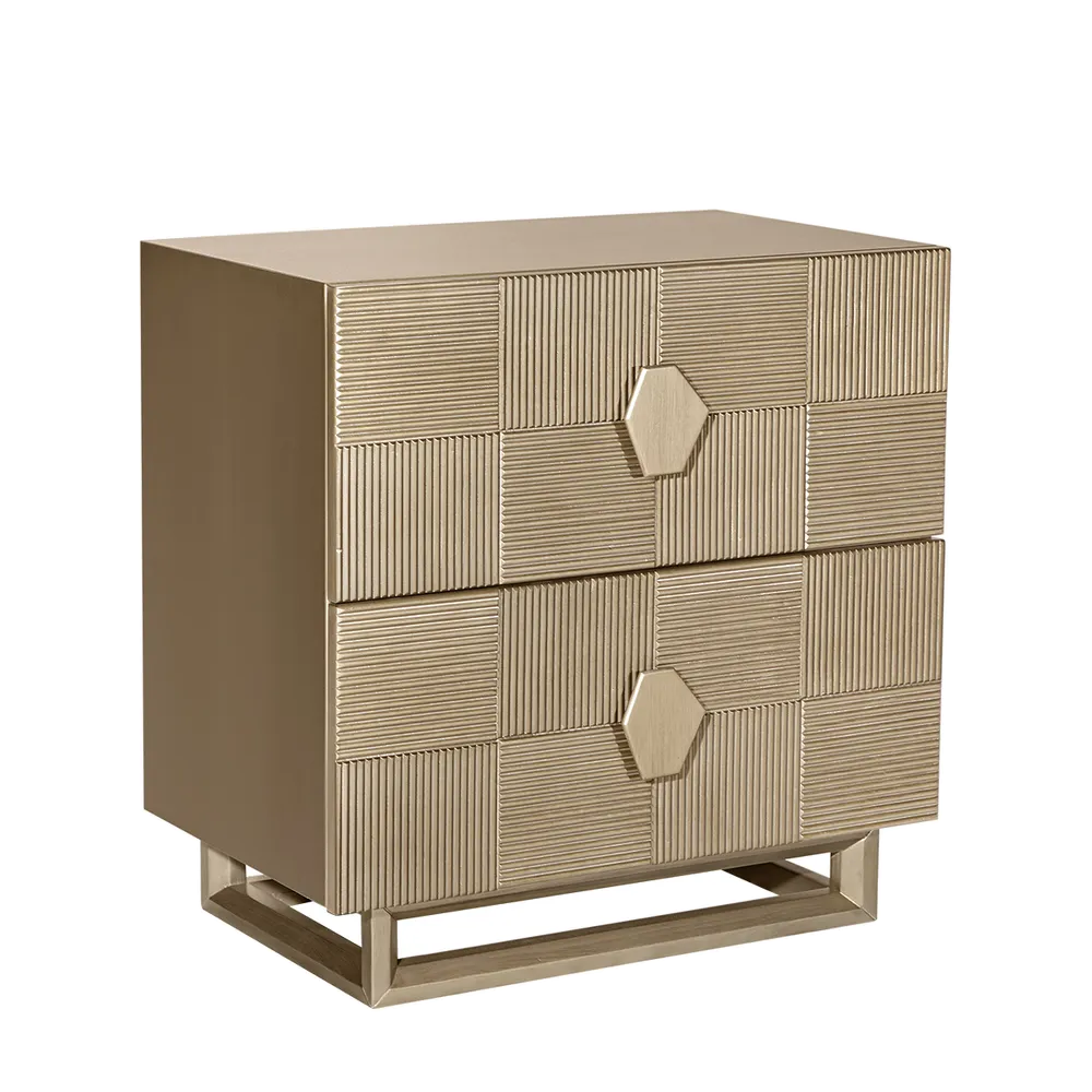 Ashford Bedside Table - Large Antique Gold