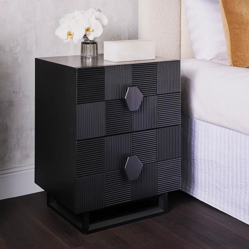 Ashford Bedside Table - Large Black