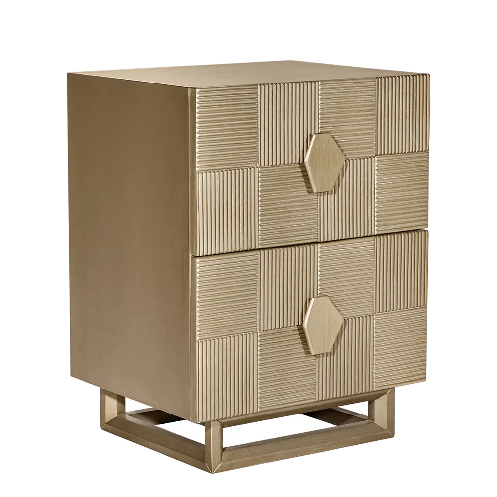 Ashford Bedside Table - Small Antique Gold
