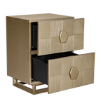 Alton Bedside Table - Small Antique Gold