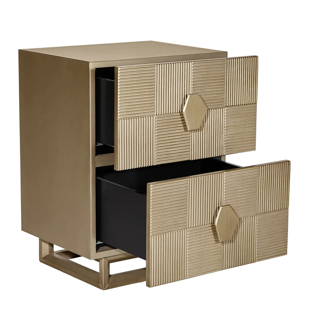 Ashford Bedside Table - Small Antique Gold