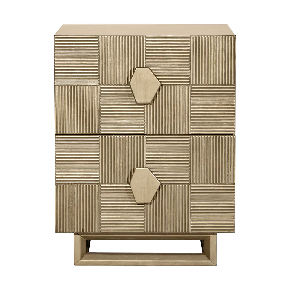 Ashford Bedside Table - Small Antique Gold