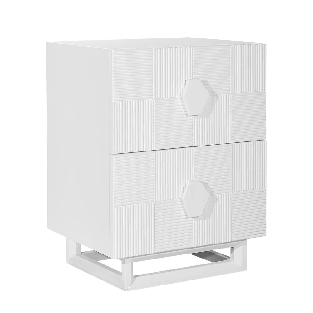 Ashford Bedside Table - Small White