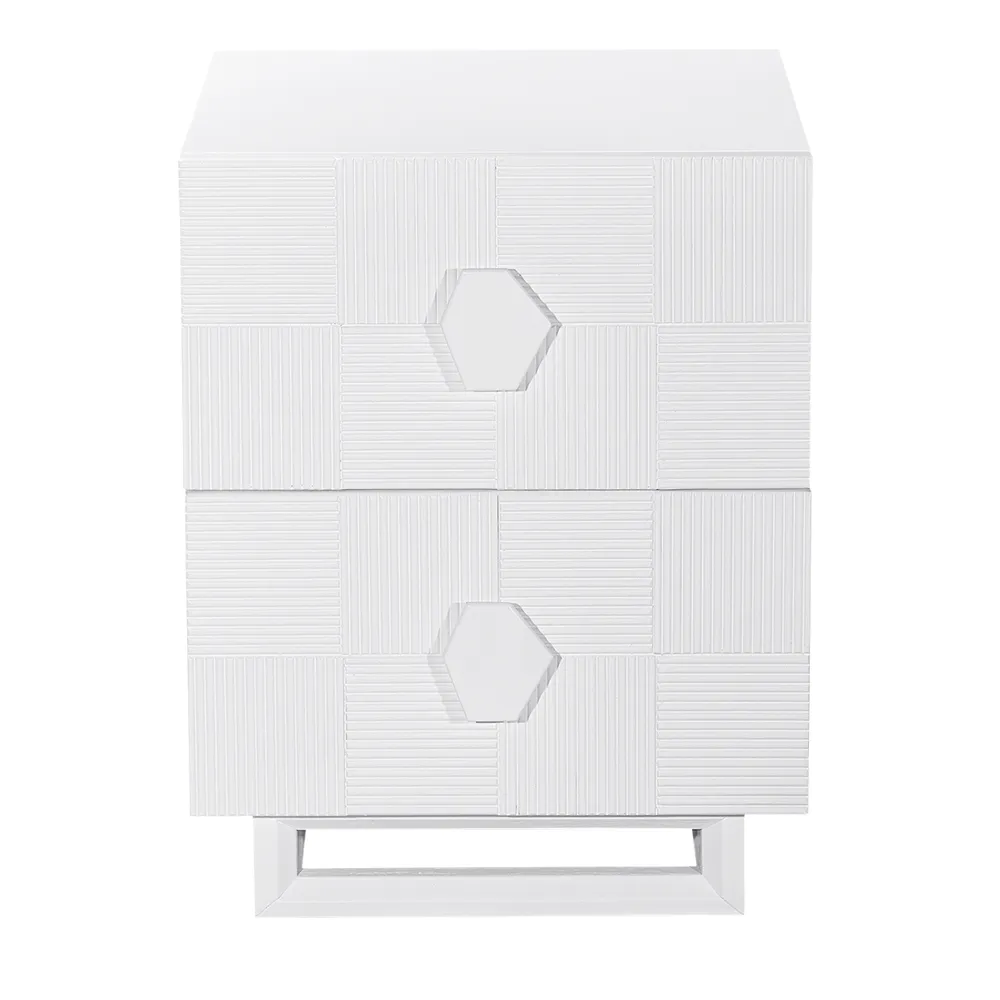 Ashford Bedside Table - Small White
