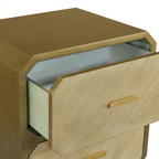 Anderson 2 Drawer Bedside Table - Antique Gold