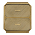 Anderson 2 Drawer Bedside Table - Antique Gold