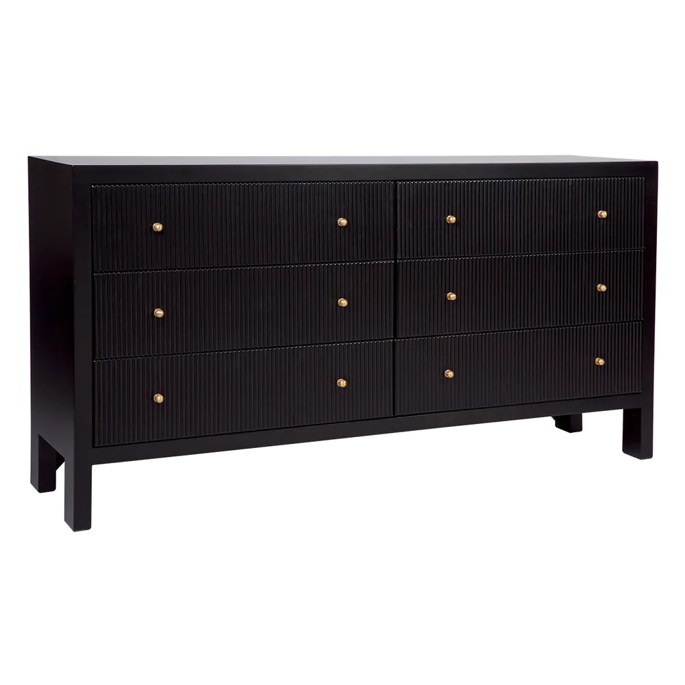 Avondale 6 Drawer Chest - Black