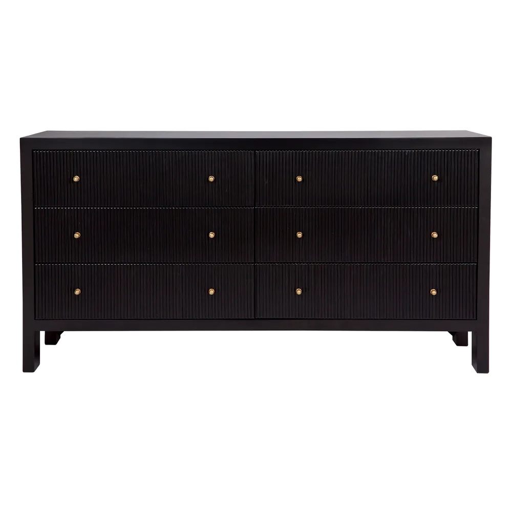 Avondale 6 Drawer Chest - Black