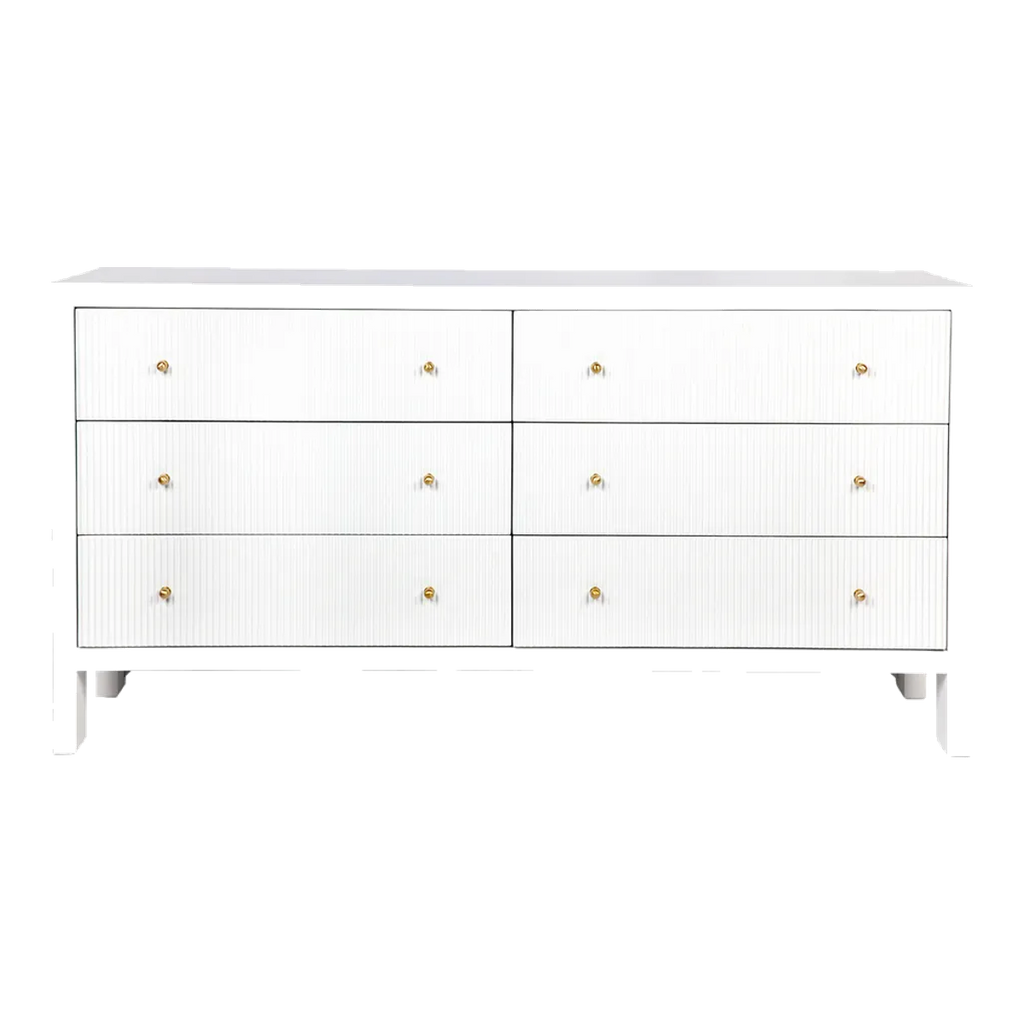 Ariana 6 Drawer Chest - White