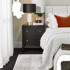 Ariana Large Black Bedside Table Range