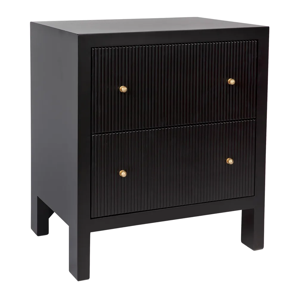 Avondale Large Bedside Table Range - Black
