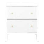 Ariana Large White Bedside Table Range