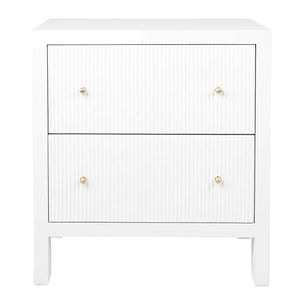 Avondale Large Bedside Table Range - White