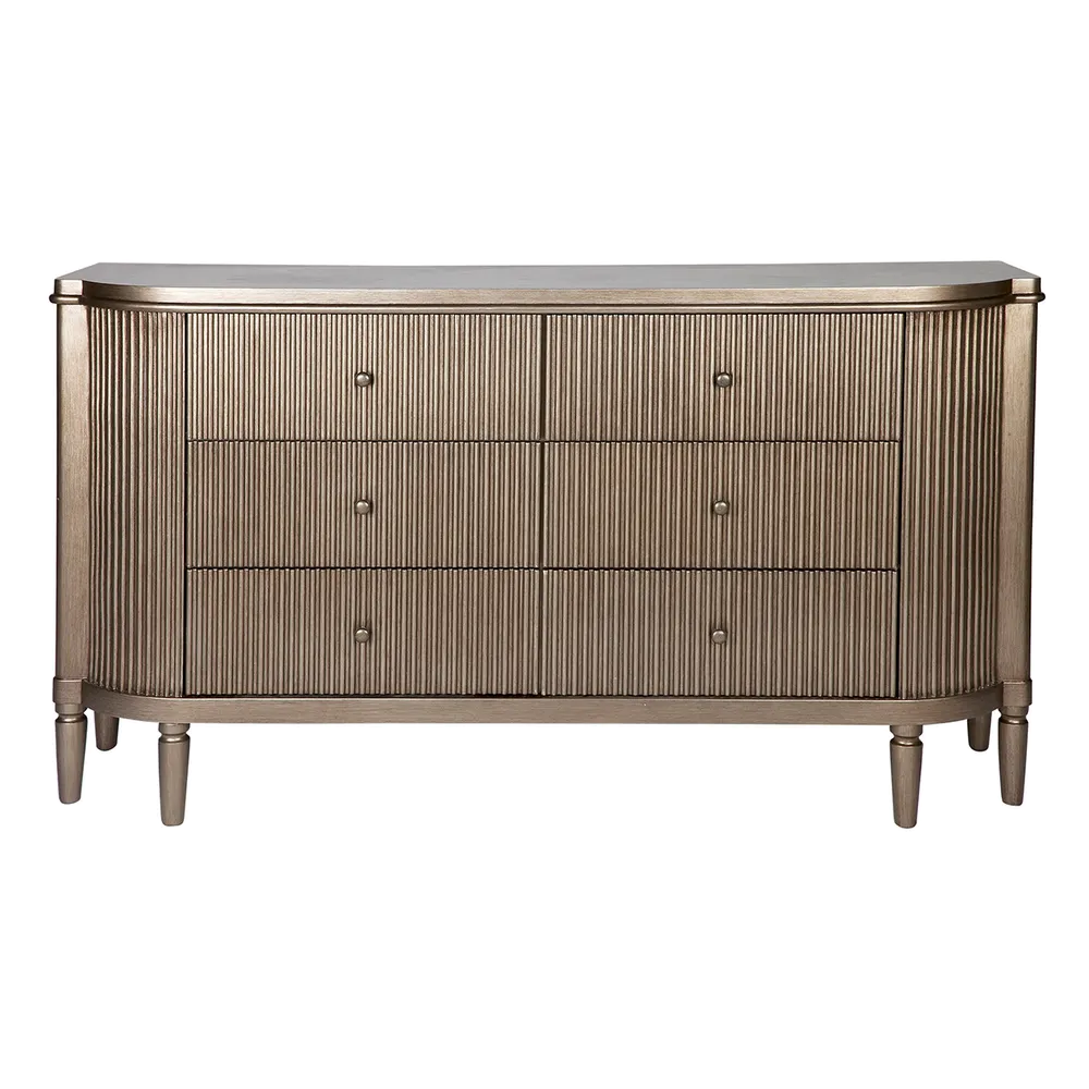 Ainsworth 6 Drawer Chest - Antique Gold