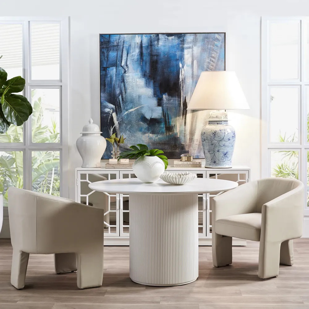 Arcadia Round Dining Table - 1.2m White