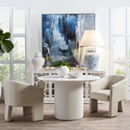 Arcadia Round Dining Table - 1.2m White