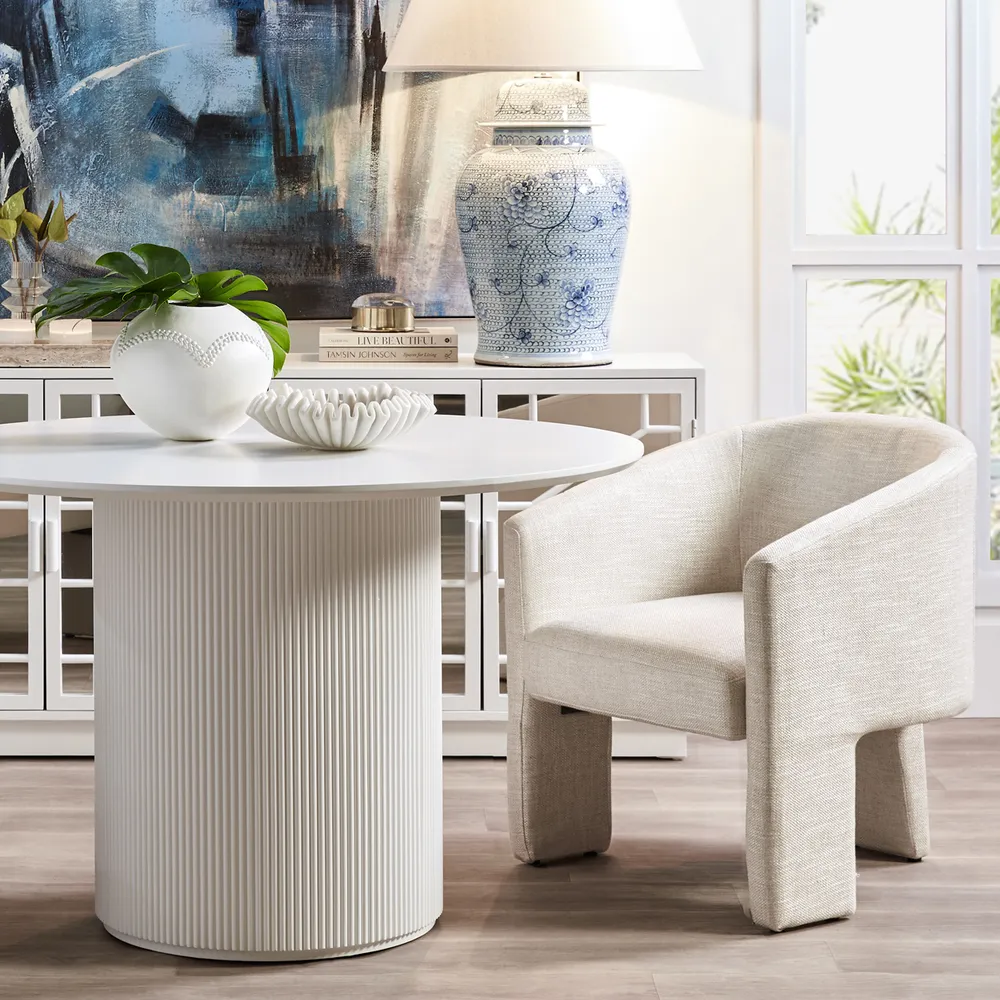 Arcadia Round Dining Table - 1.2m White