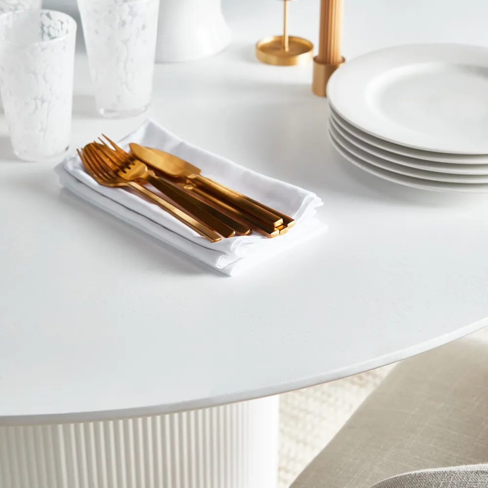 Arcadia Round Dining Table - 1.2m White