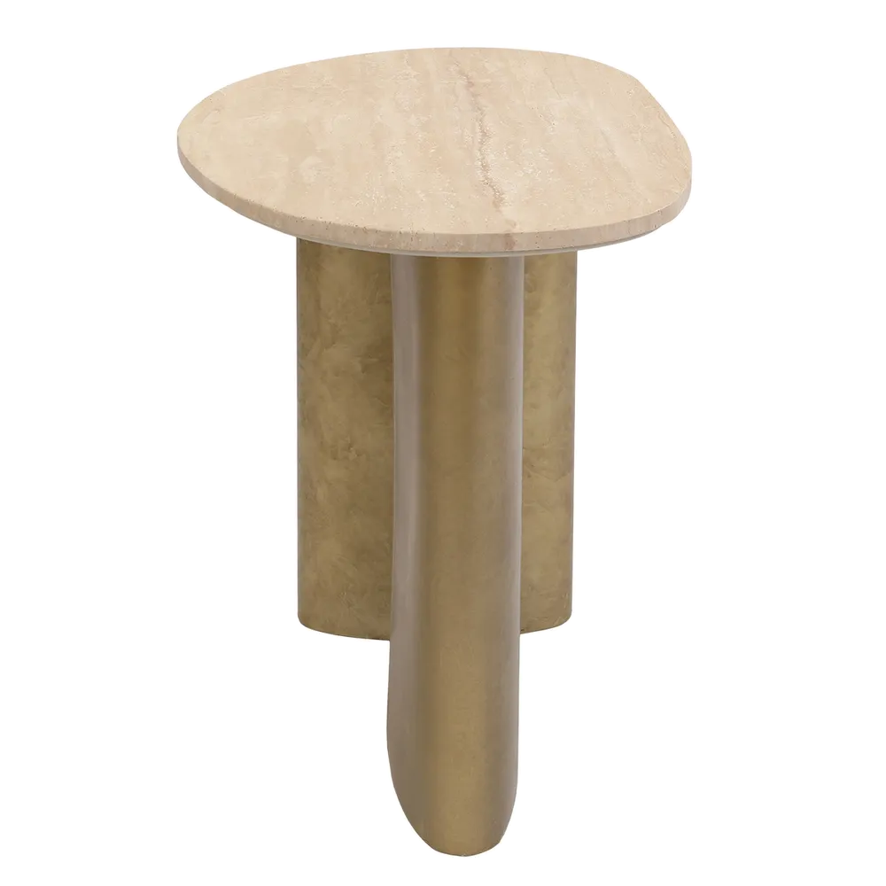 Ashton Large Side Table - Travertine