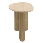 Audrey Large Side Table - Travertine