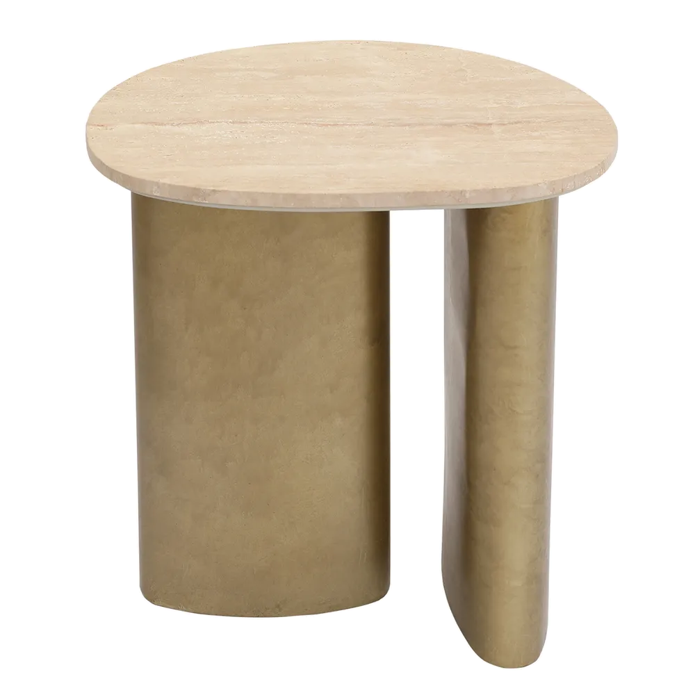 Ashton Large Side Table - Travertine