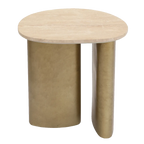 Audrey Large Side Table - Travertine