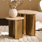 Audrey Small Side Table - Travertine