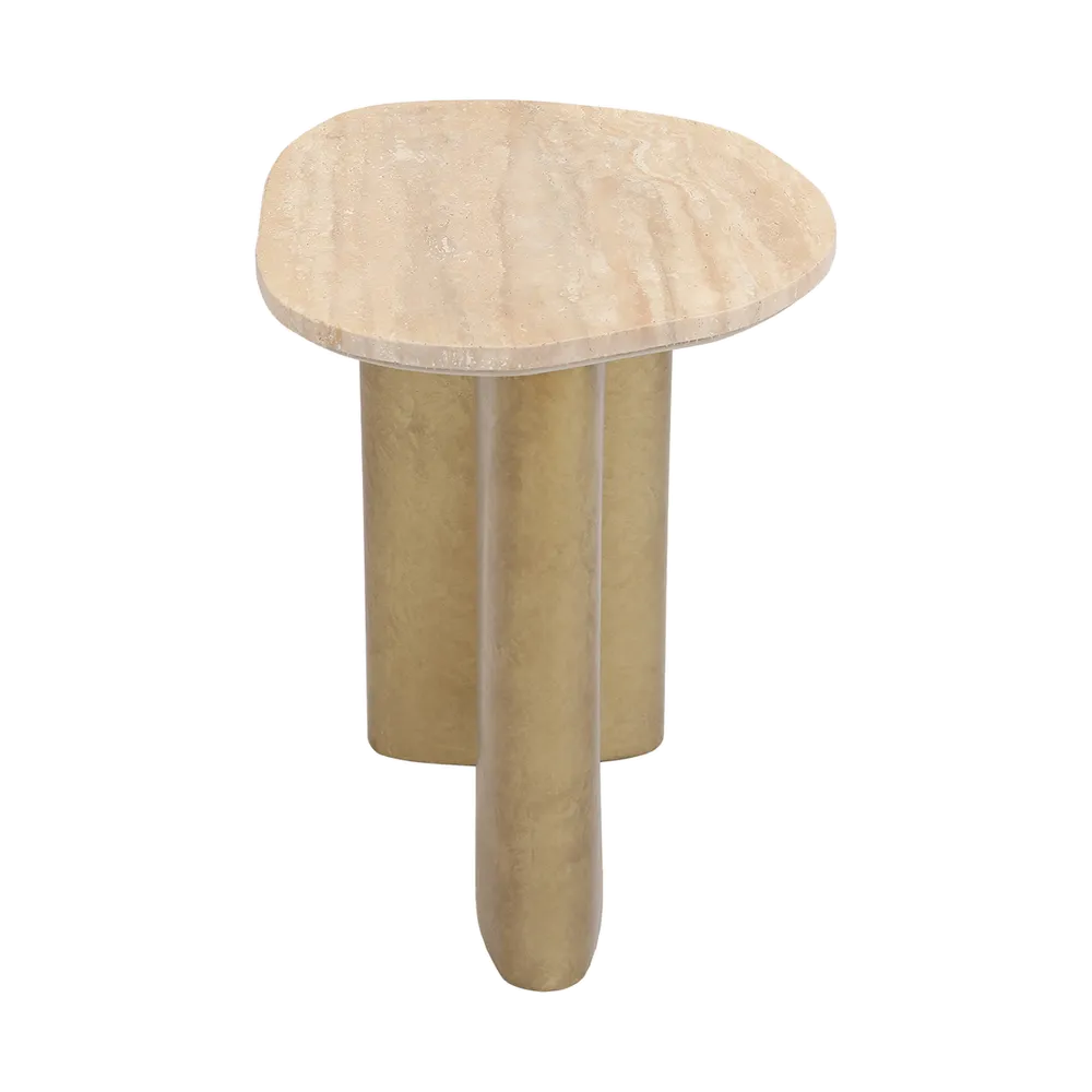 Ashton Small Side Table - Travertine