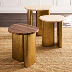 Audrey Small Side Table - Travertine