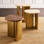 Ashton Small Side Table - Travertine