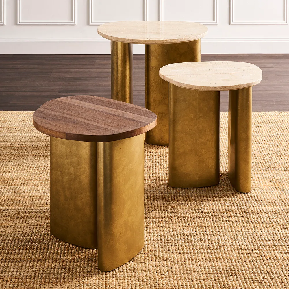 Ashton Small Side Table - Travertine