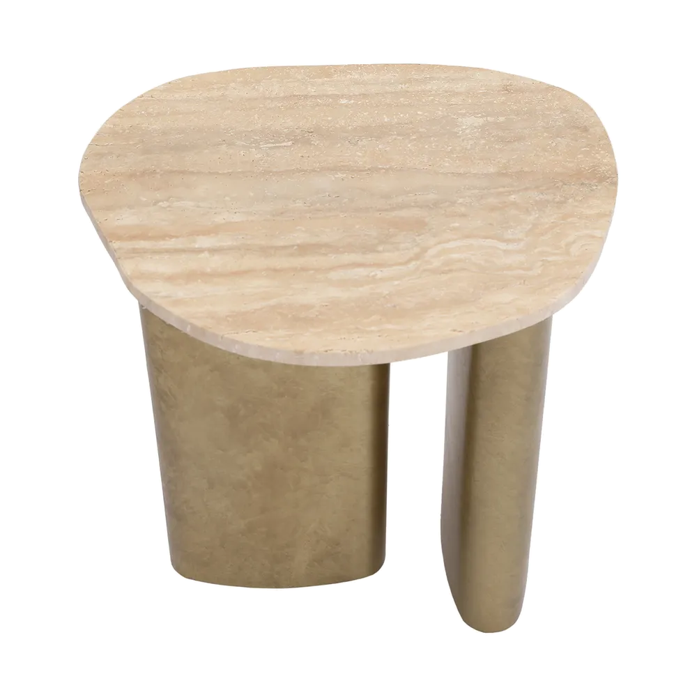 Ashton Small Side Table - Travertine