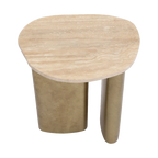 Audrey Small Side Table - Travertine