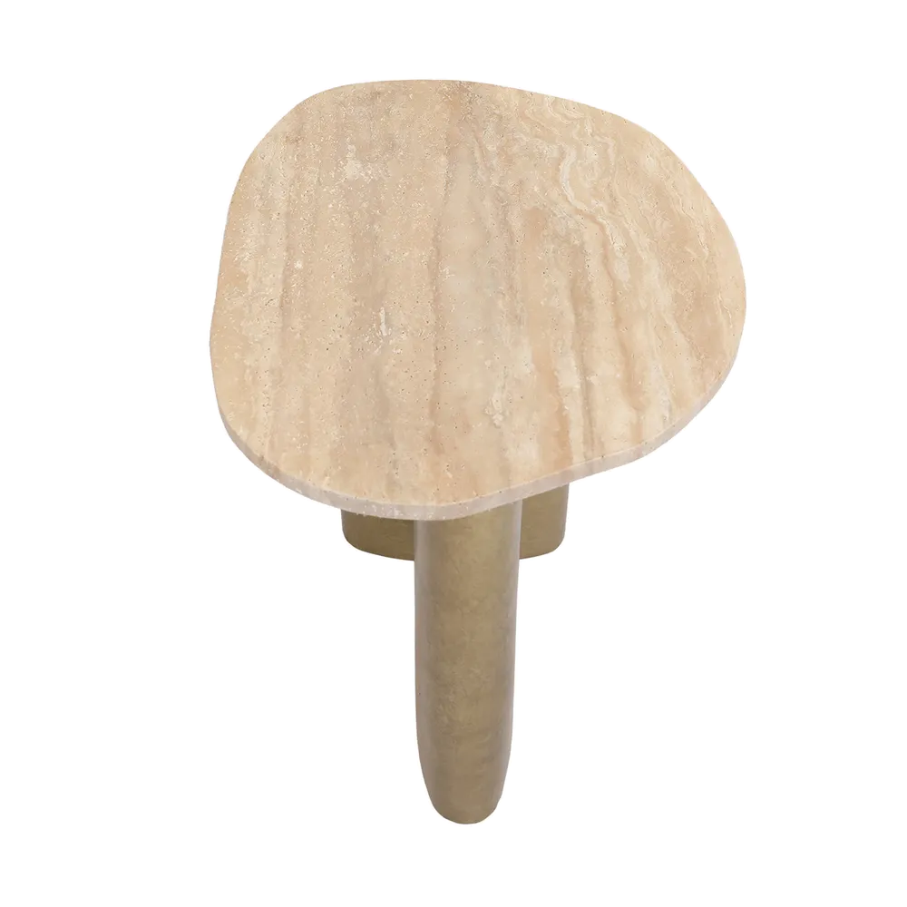 Ashton Small Side Table - Travertine