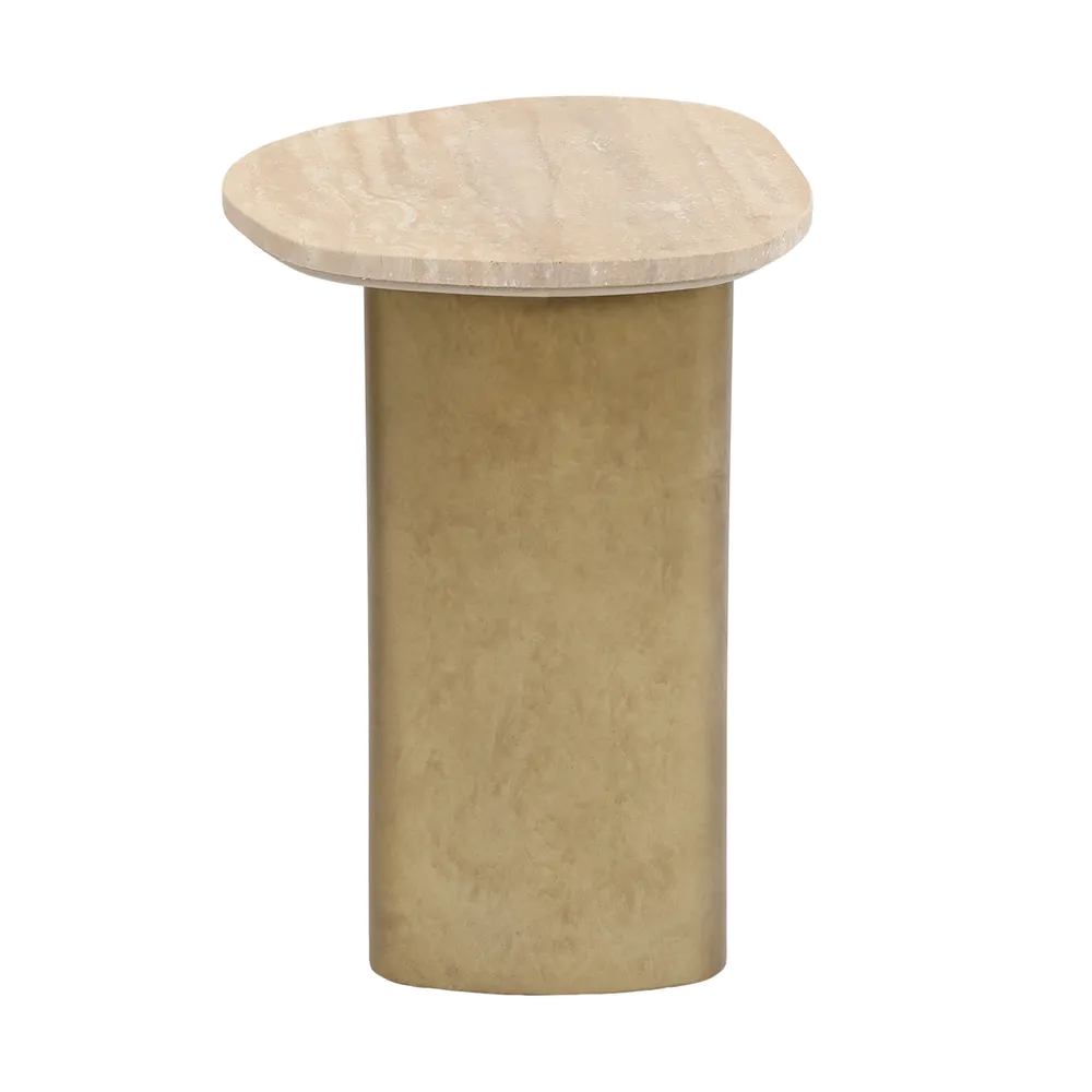 Ashton Small Side Table - Travertine