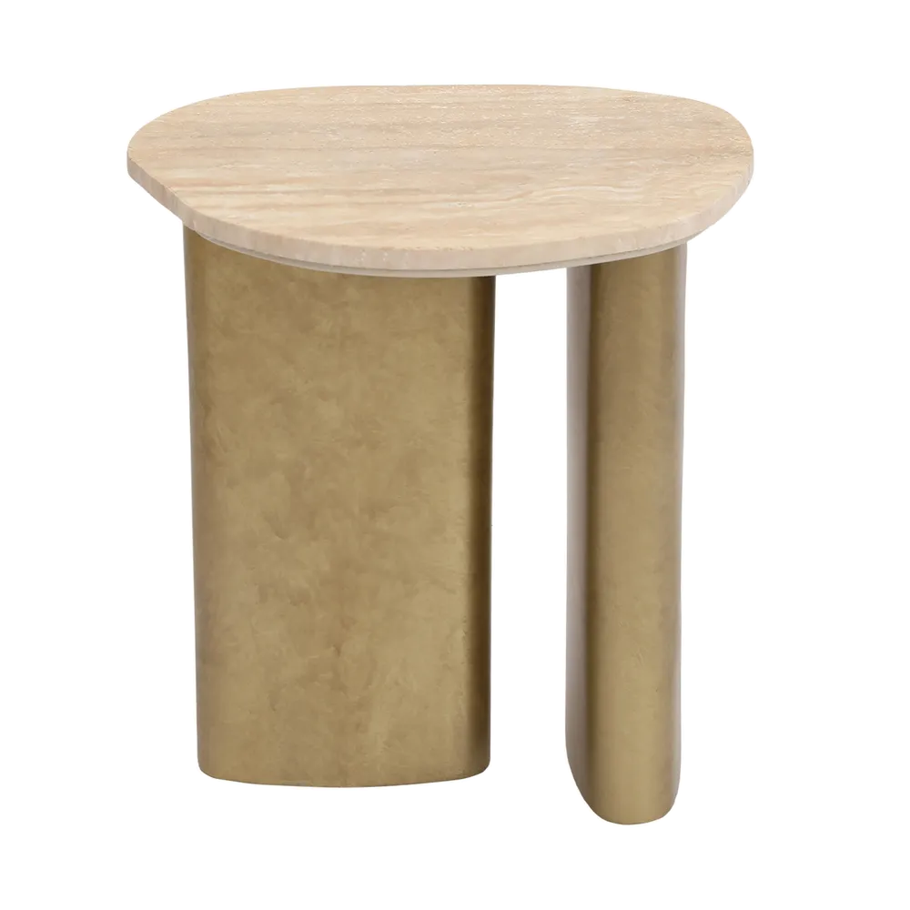 Ashton Small Side Table - Travertine