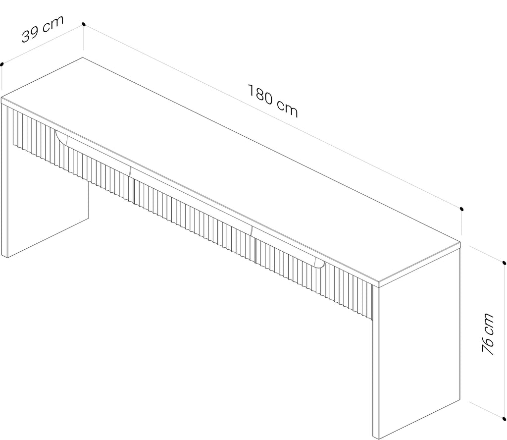 Avery 1800 Console Table - American Oak