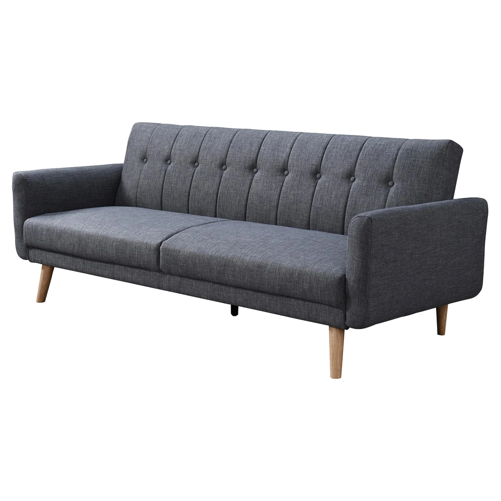 Dovrin Fabric Click Clack Sofa Bed, 3 Seater, Dark Grey