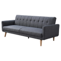Dovrin Fabric Click Clack Sofa Bed, 3 Seater, Dark Grey