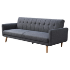 Dovrin Fabric Click Clack Sofa Bed, 3 Seater, Dark Grey
