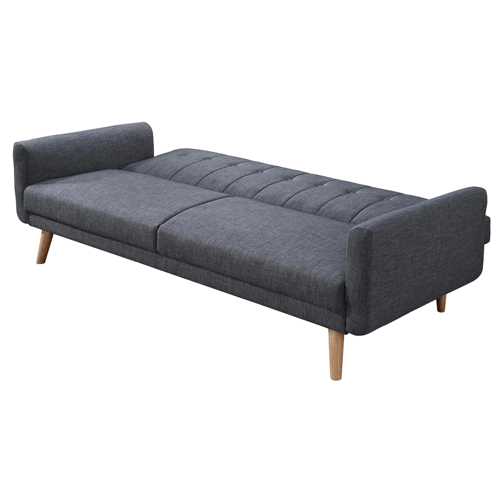 Dovrin Fabric Click Clack Sofa Bed, 3 Seater, Dark Grey