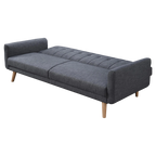 Dovrin Fabric Click Clack Sofa Bed, 3 Seater, Dark Grey
