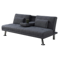 Noretta Fabric Click Clack Sofa Bed, 3 Seater, Dark Grey