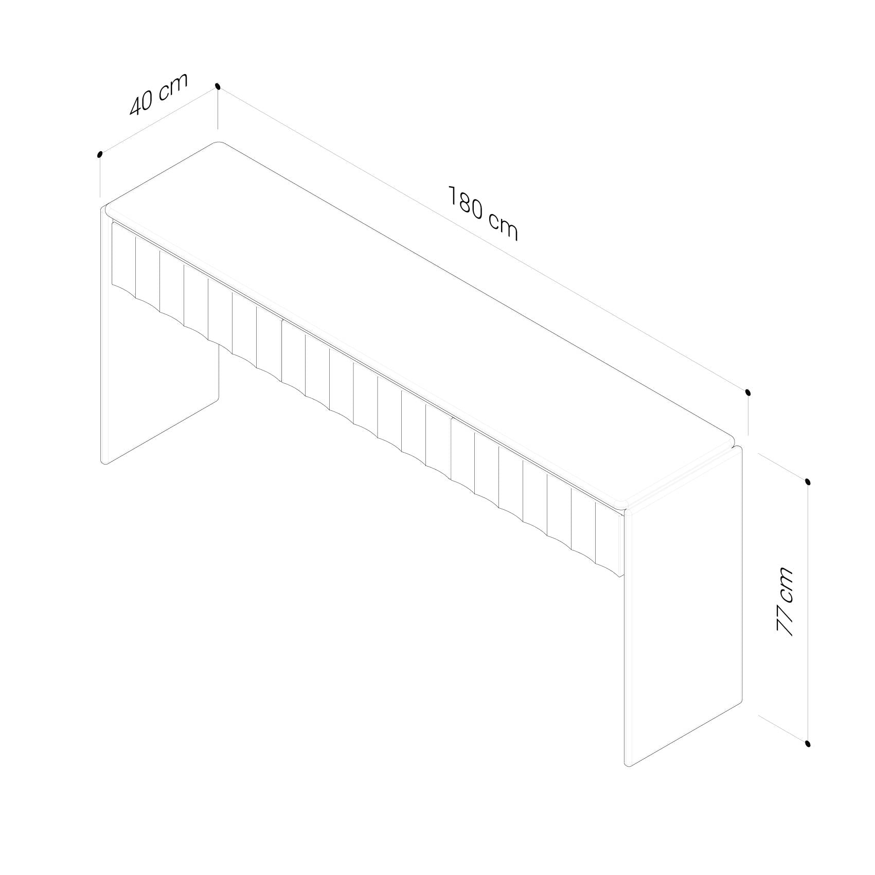 Bond 1800 Console Table - Walnut