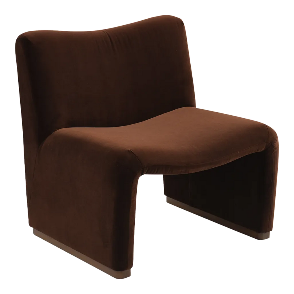 Beau Occasional Chair - Dark Chocolate Velvet