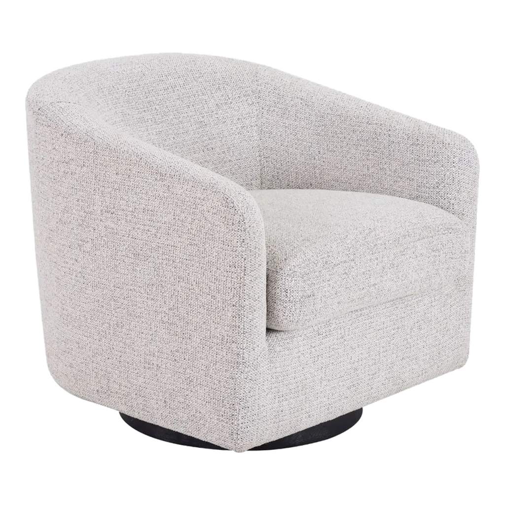 Bellevue Swivel Arm Chair - Salt & Pepper